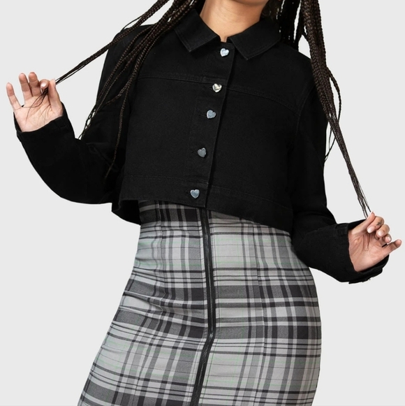 Killstar Jackets & Blazers - Killstar Black Cropped Jacket